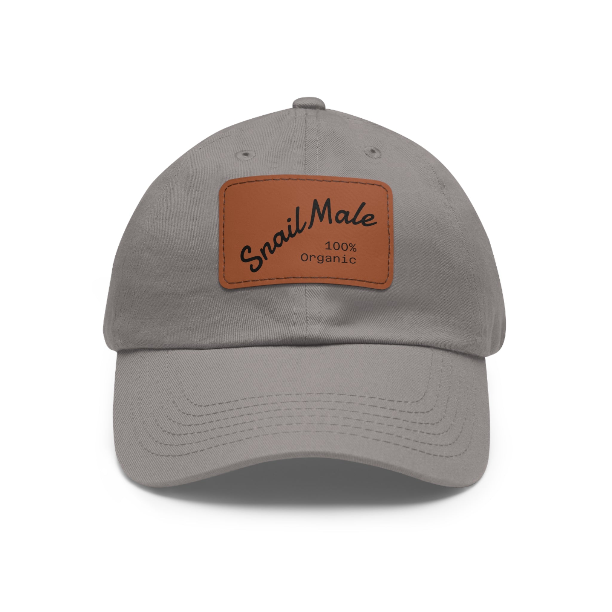 Snail Male, Leather Patch Dad Hat