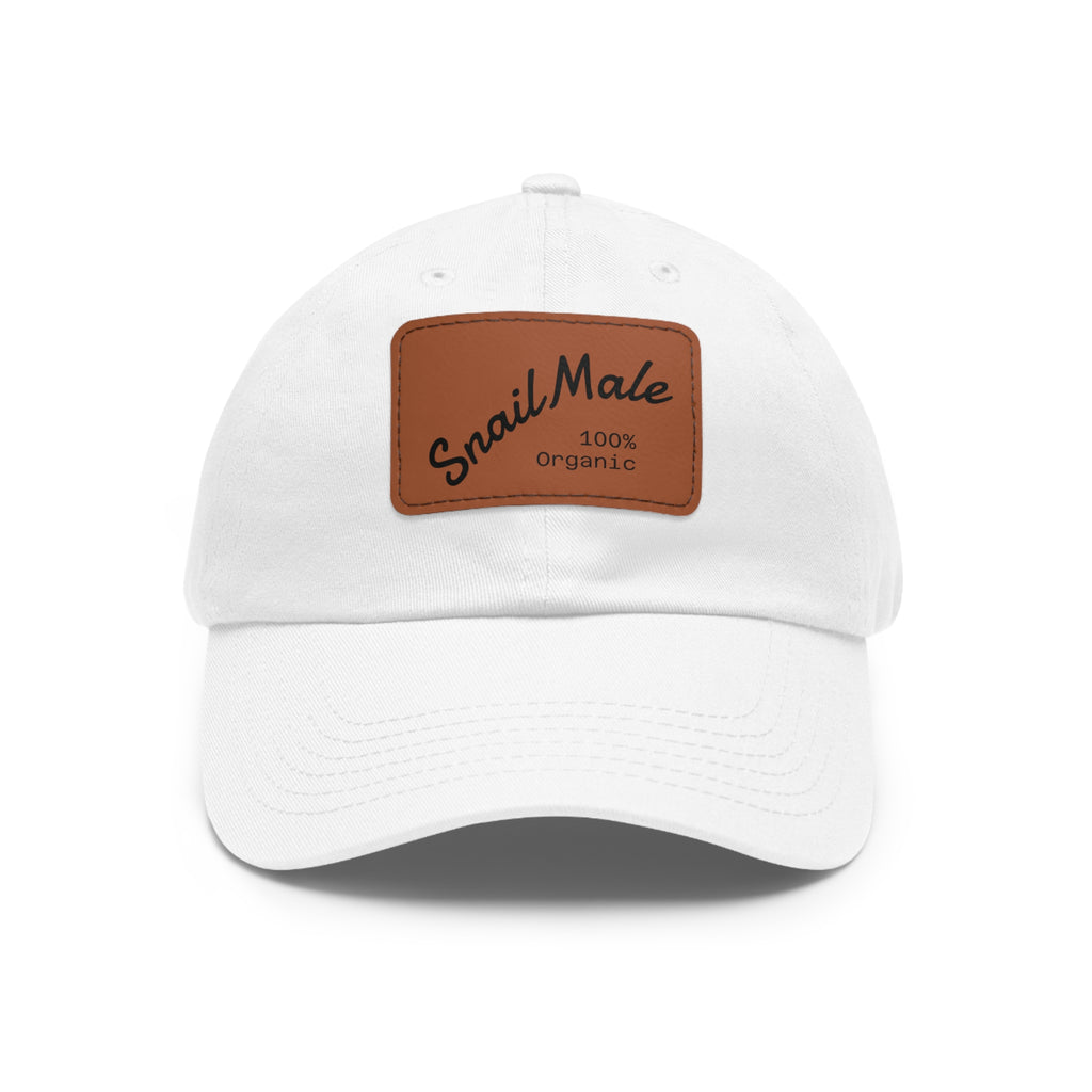 Snail Male, Leather Patch Dad Hat