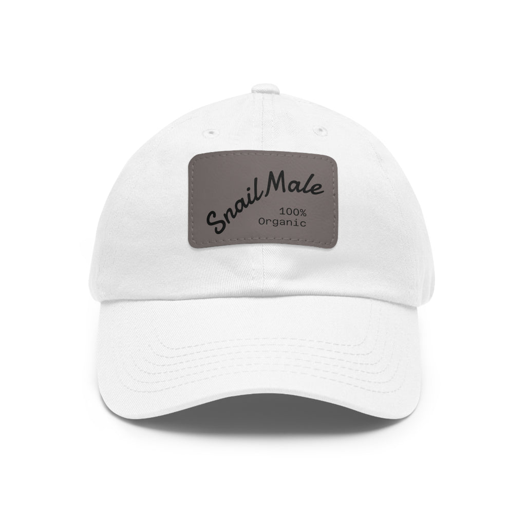 Snail Male, Leather Patch Dad Hat