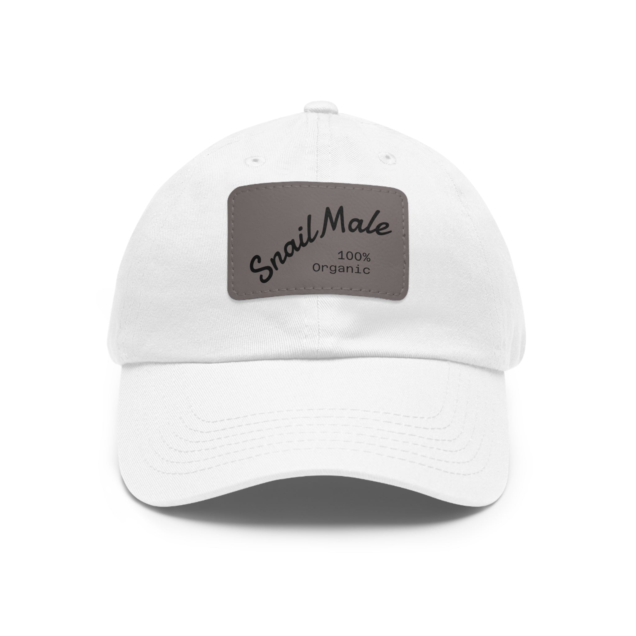 Snail Male, Leather Patch Dad Hat