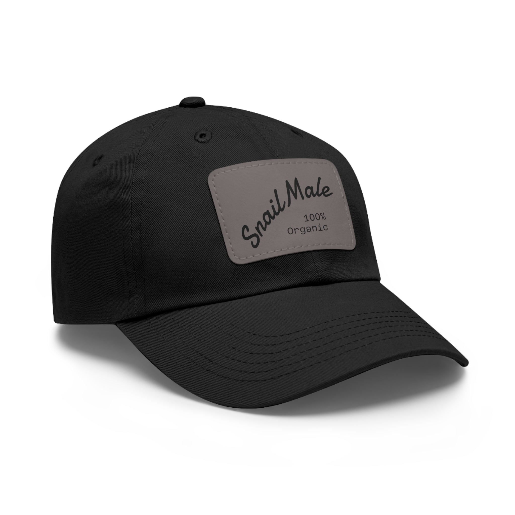 Snail Male, Leather Patch Dad Hat
