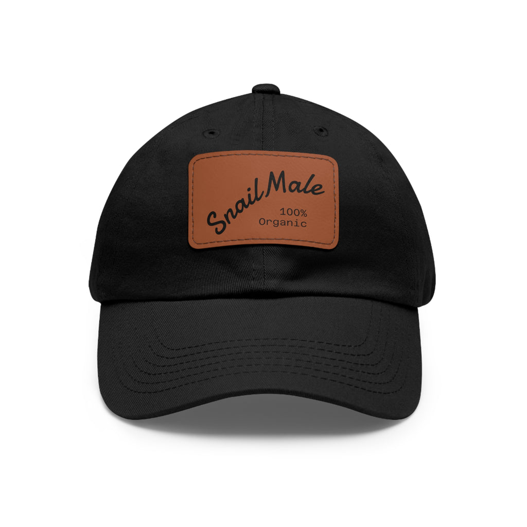 Snail Male, Leather Patch Dad Hat