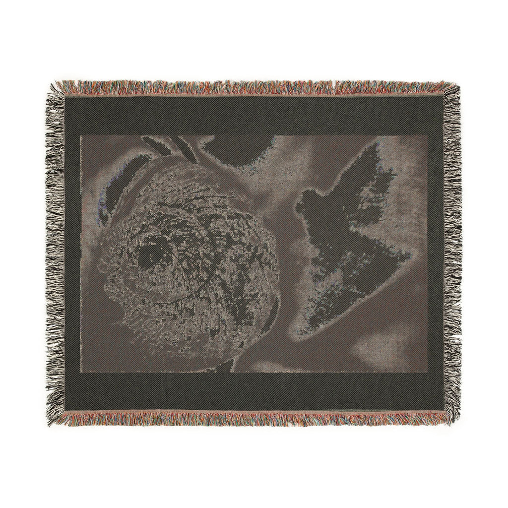 Oregon Snail Woven Blanket - Black & white print