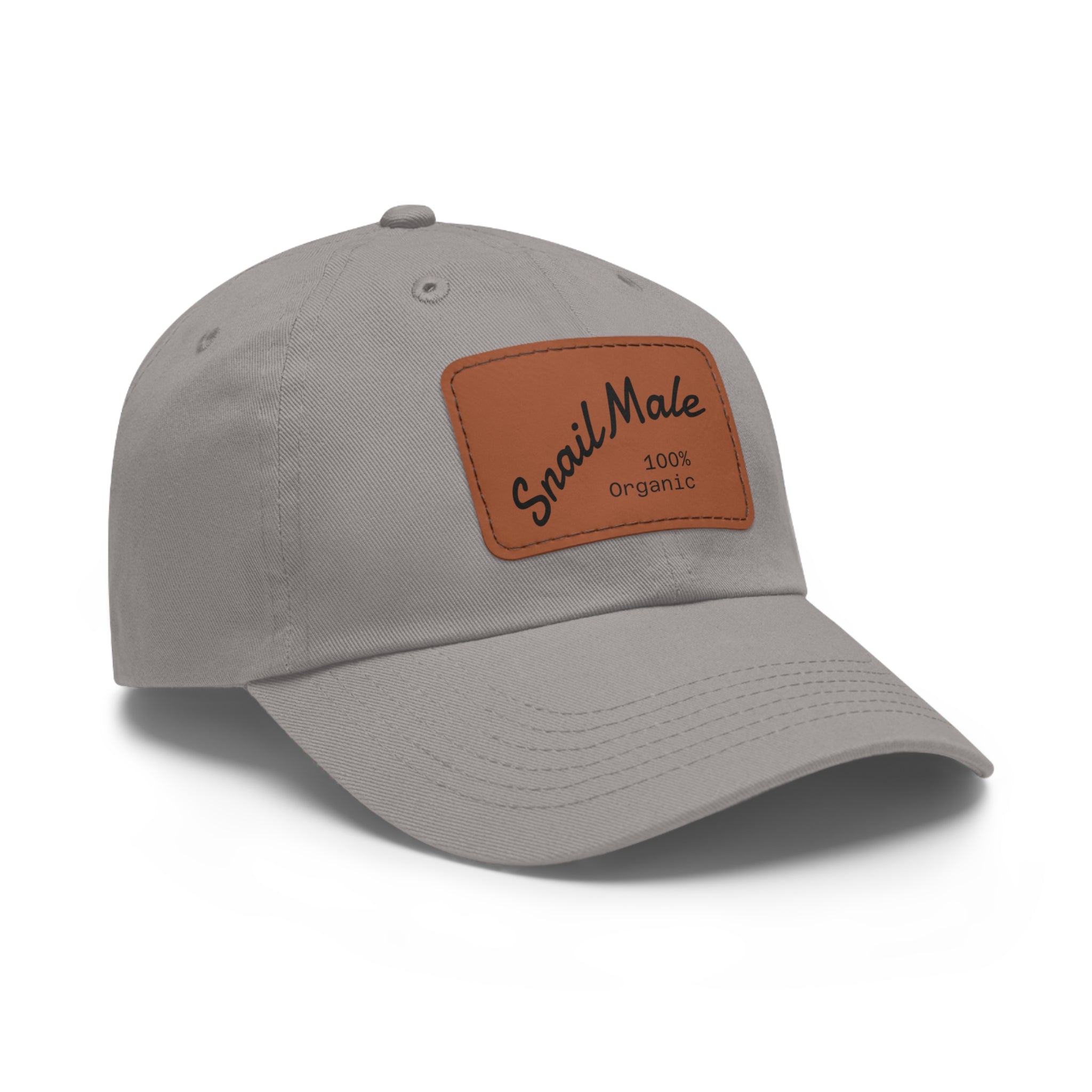 Snail Male, Leather Patch Dad Hat