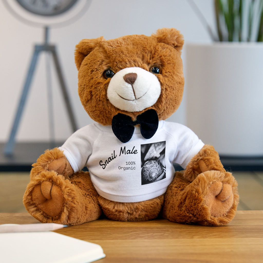 Snapshot the Bear with Custom "Snail Male" T-Shirt