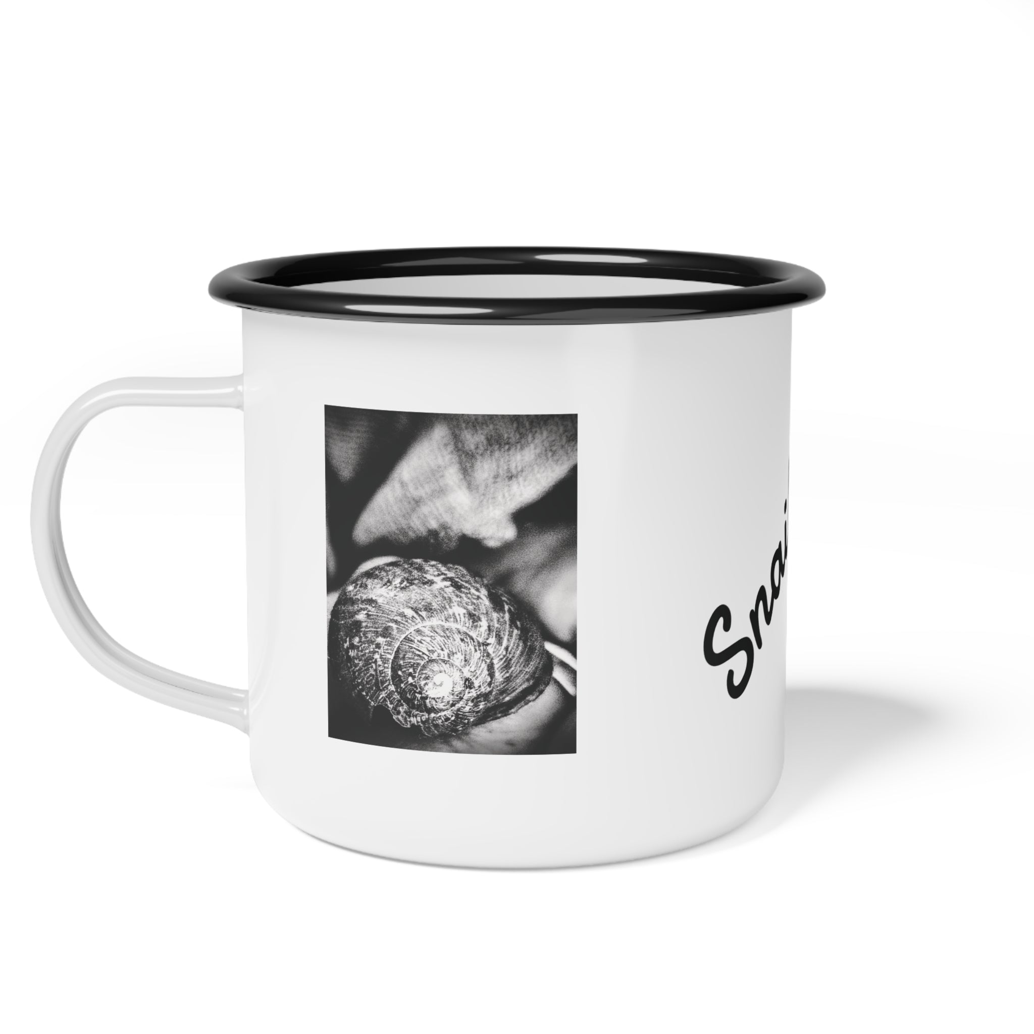 Snail Male Enamel Camp Cup – Vintage Outdoor Coffee Mug