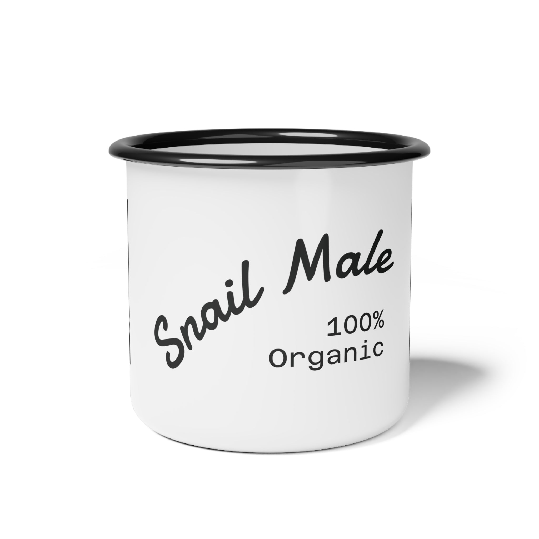 Snail Male Enamel Camp Cup – Vintage Outdoor Coffee Mug