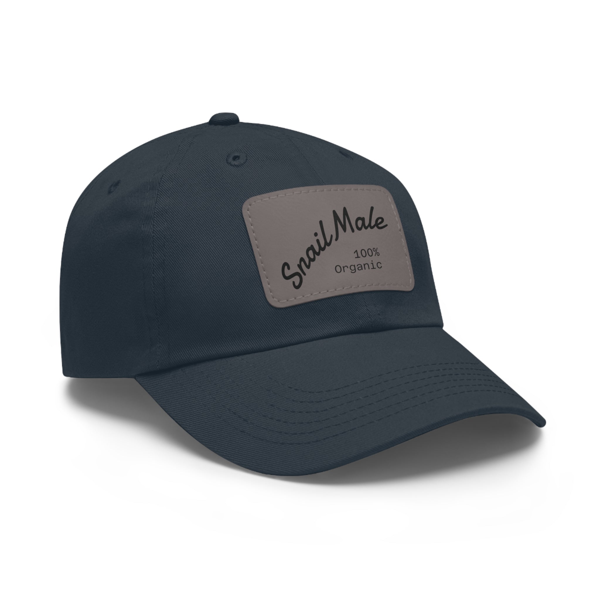Snail Male, Leather Patch Dad Hat
