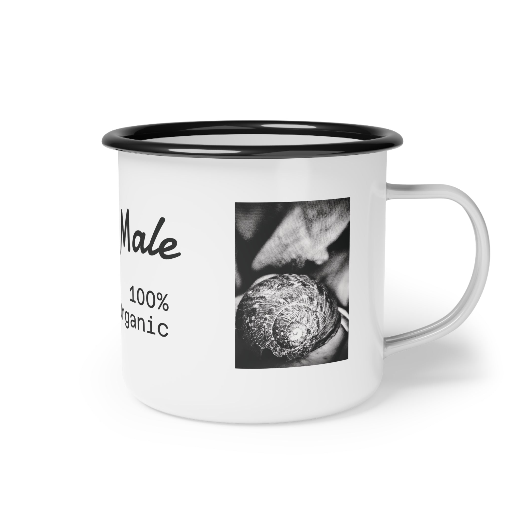 Snail Male Enamel Camp Cup – Vintage Outdoor Coffee Mug