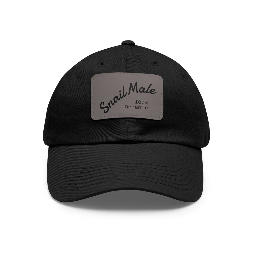 Snail Male, Leather Patch Dad Hat