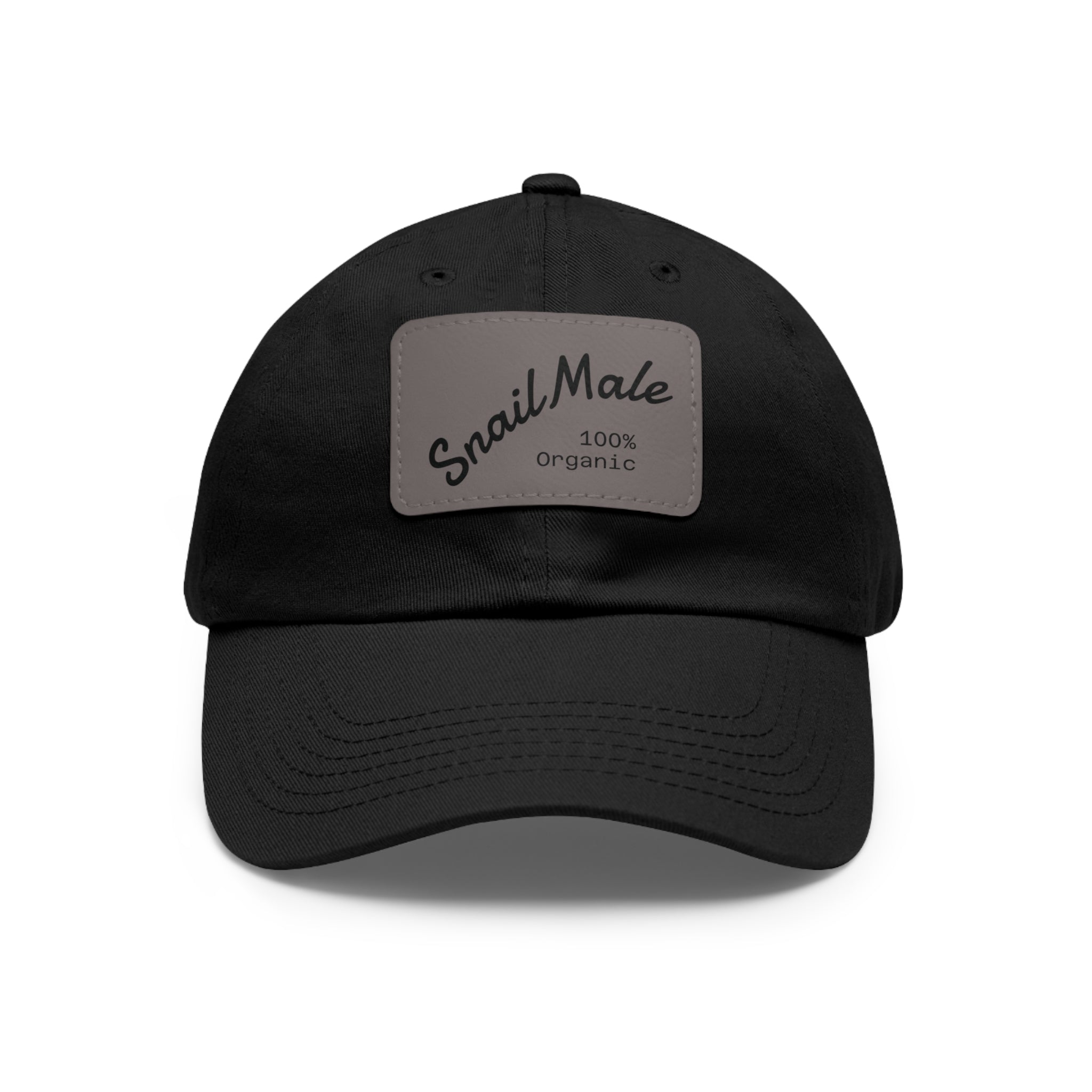 Snail Male, Leather Patch Dad Hat