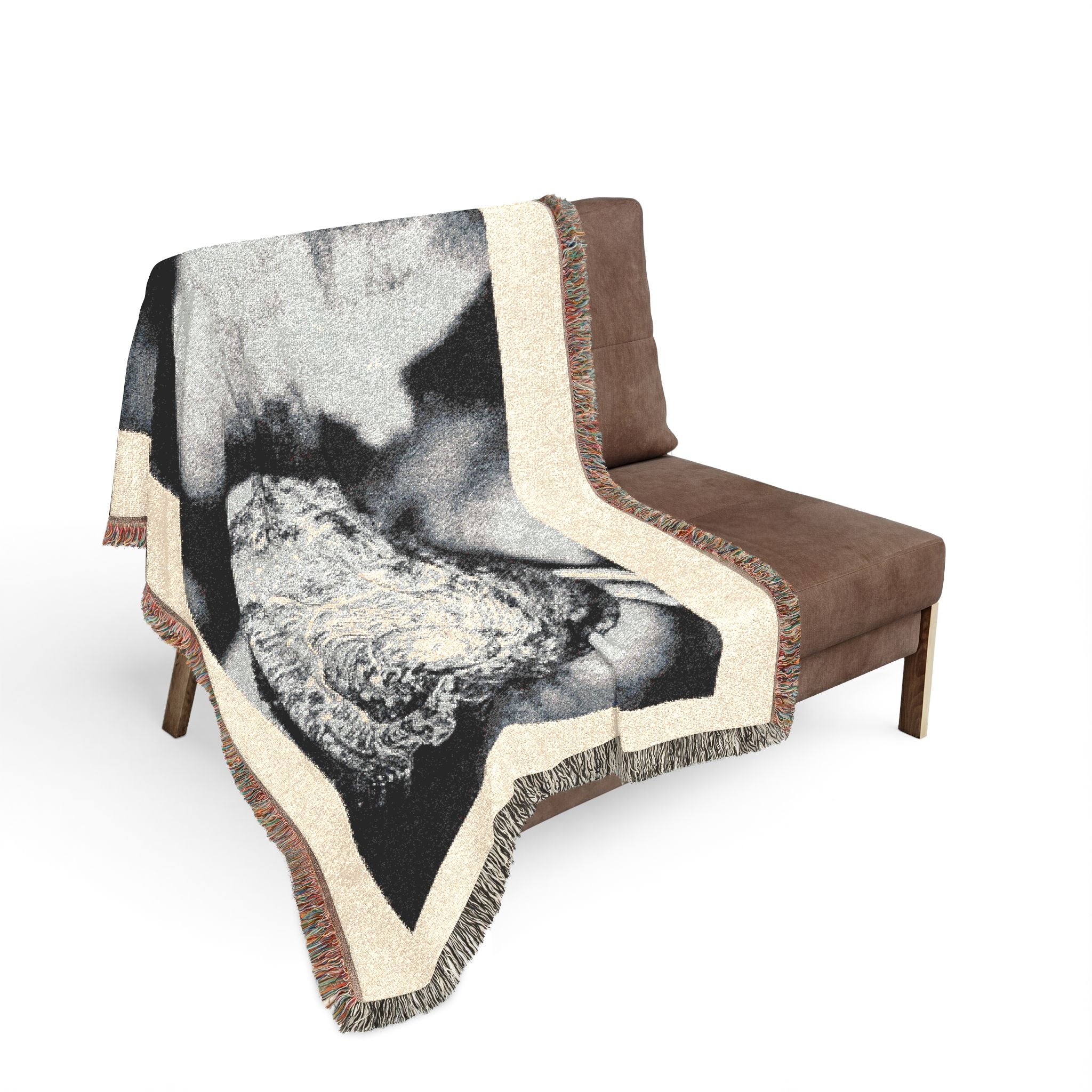 Oregon Snail Woven Blanket - Black & white print