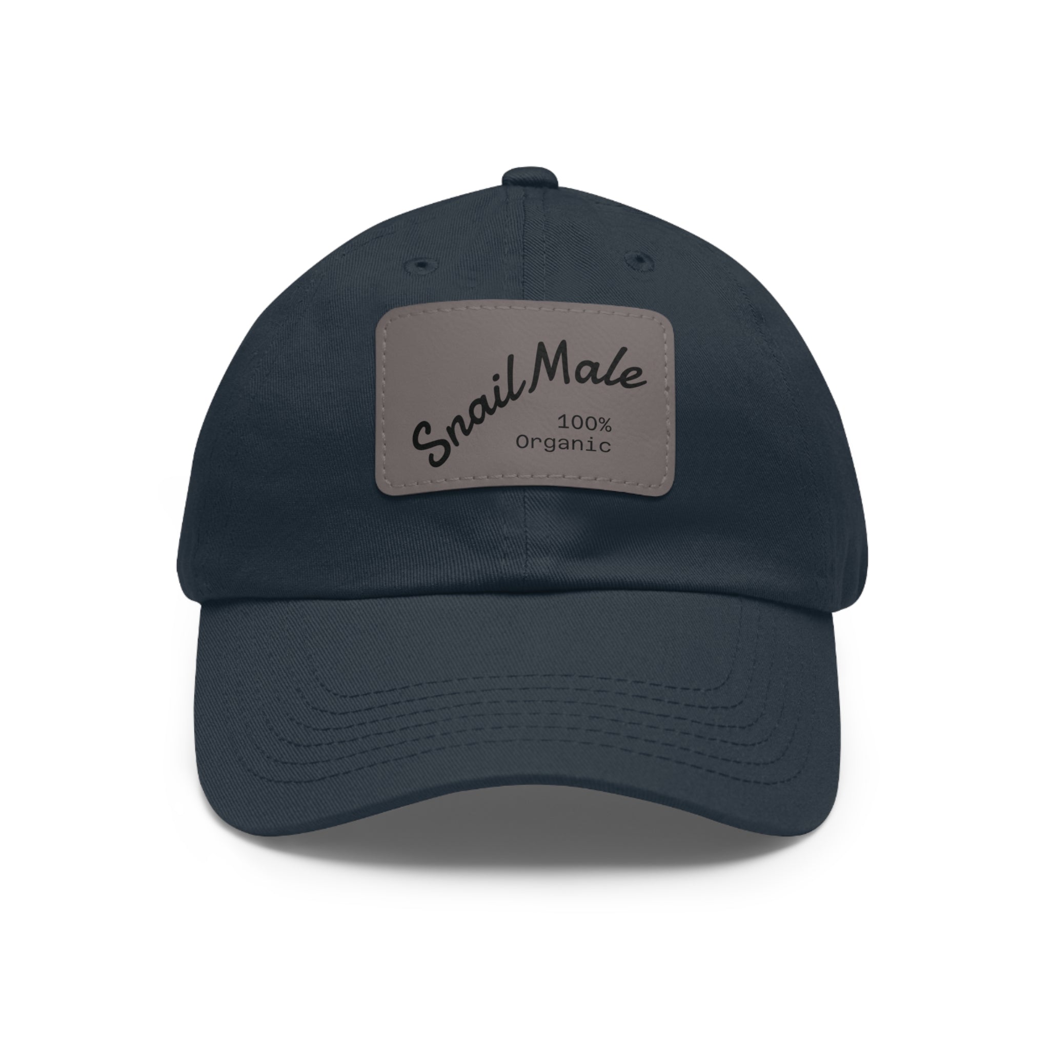 Snail Male, Leather Patch Dad Hat